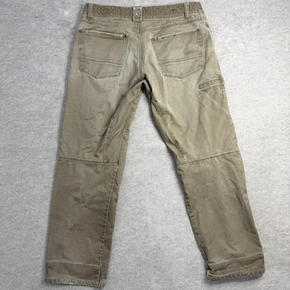 Kuhl Rydr Pants Mens 36x32 Khaki Tan Articulated Work Hiking Outdoor RN108846
